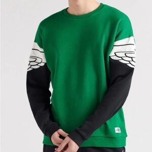 Jordan Air men’s SZ XL Green and Black sweatshirt with wings Design